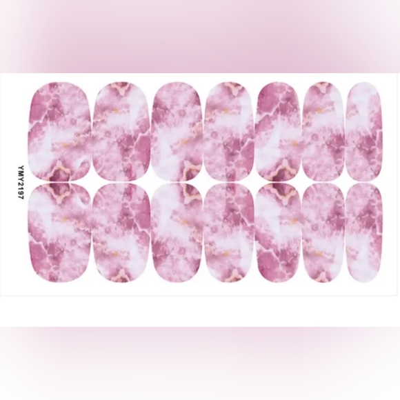 2 Sets of Color polish wraps😍 Pink Marble & Blue galactic starry night - Picture 3 of 6